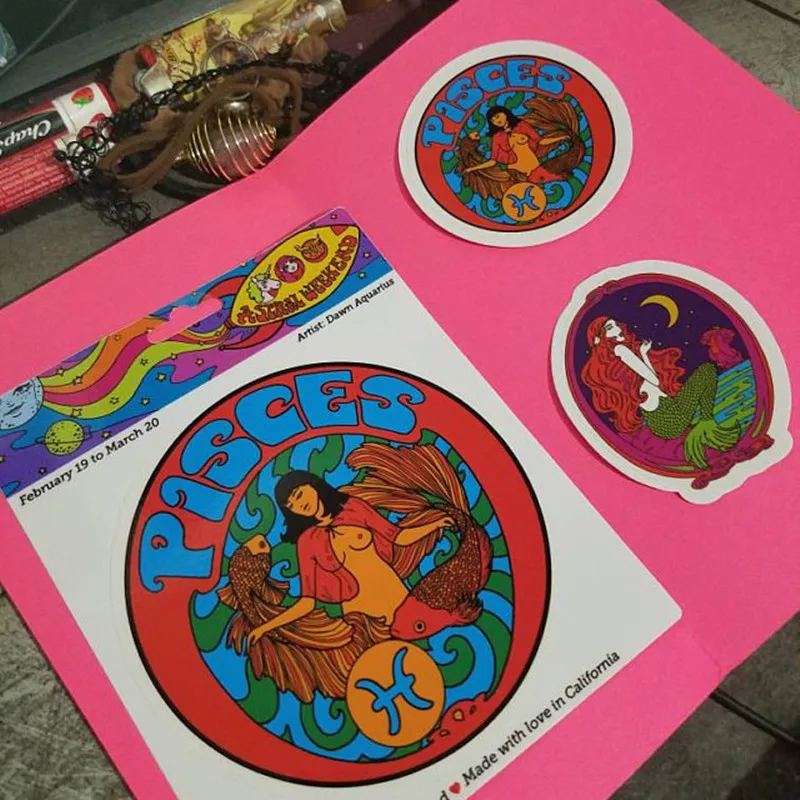 

Custom Pisces,Sticker,Zodiac Sign,Vinyl,Laptop,Decal,Water Bottle,Bridesmaid Gift,Astrology,Zodiac,Grateful Dead favor Lables