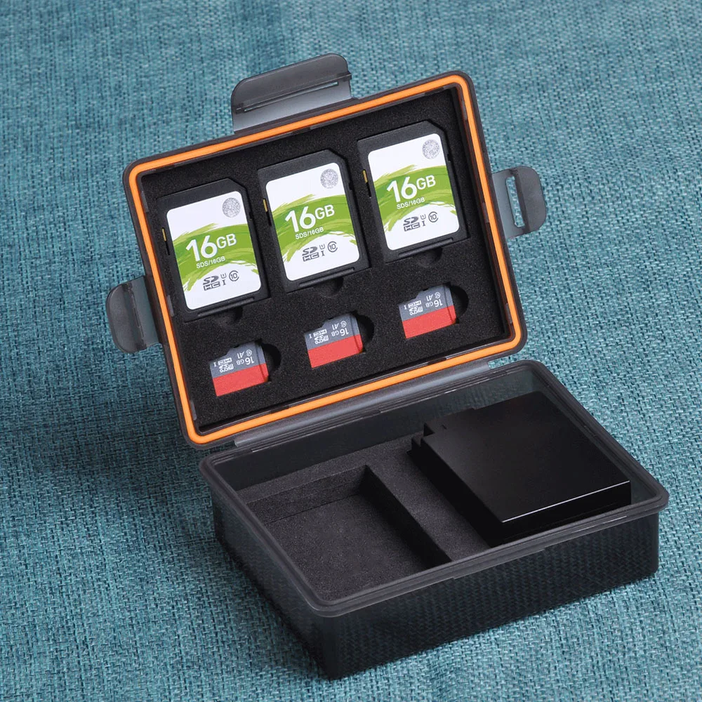 Black Battery Storage Case SD TF Memory Card for Canon LP-E17 LP-E12 LP-E10 Sony NP-FW50 NP-FV50 Fuij NP-W126 |