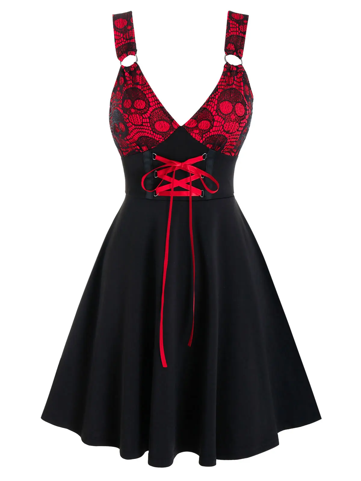 Платье Wipalo черное в готическом стиле ТРАПЕЦИЕВИДНОЕ пикантное вечернее мини