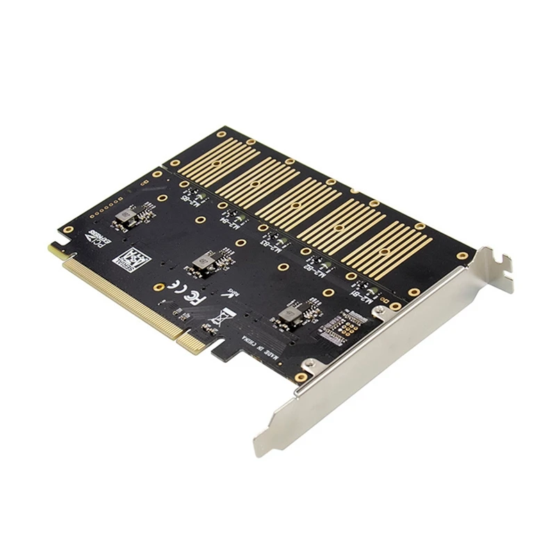 

PCIe X16 to 5 Ports M.2 NGFF B-Key SATA 6Gbps Adapter Expansion Card Add 5X B-Key SSD or SATA Hard Drive to Laptop PC