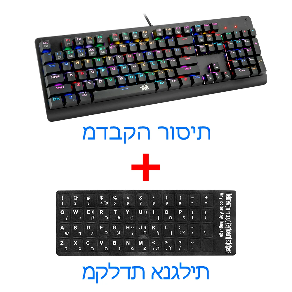 Redragon, новинка, K581, RGB, USB, Механическая игровая клавиатура, синий переключатель, светодиодная подсветка, 104 ключ, Проводная компьютерная игра, FPS, мопс, Overwatch - Цвет: K581RGB IL