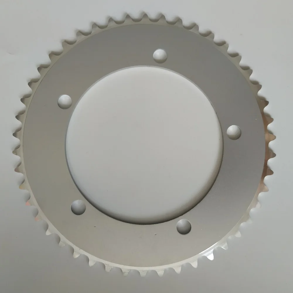 TRUYOU фиксированное зубчатое кольцо цепи 44T 46T 48T 50T 52T 53T Fixie Дорожный трек велосипедная цепь односкоростная 130 мм BCD серебряная цепь