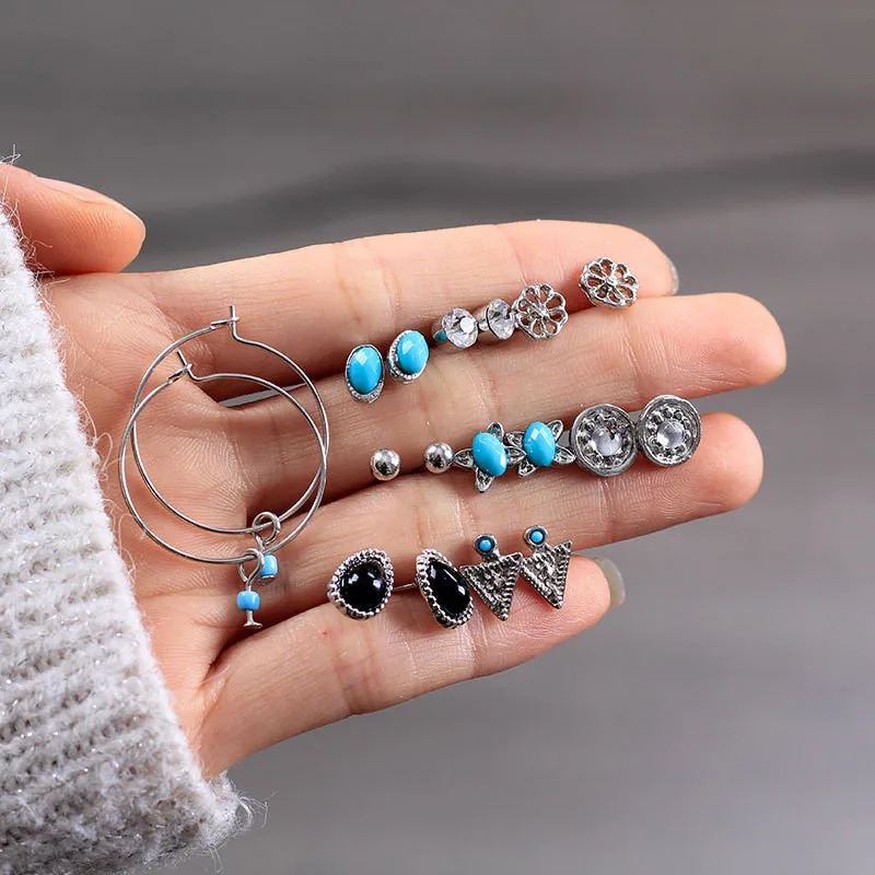 Коми милый со стразами и кристаллами серьги-гвоздики наборы Звезда Луна буквы