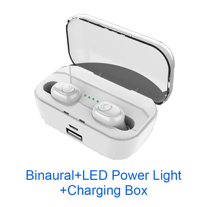 Binaural-White 2 Bluetooth наушники G6s TWS Беспроводные наушники с 3500 мАч power Bank Bluetooth V5.0 светодиодный дисплей гарнитура IPX5 Водонепроницаемый - Цвет: Binaural-White 2