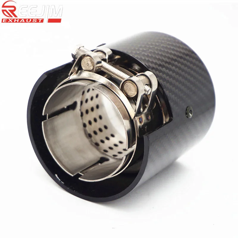 Модель 2019 глянцевый наконечник выхлопной трубы из углеродного волокна для BMW