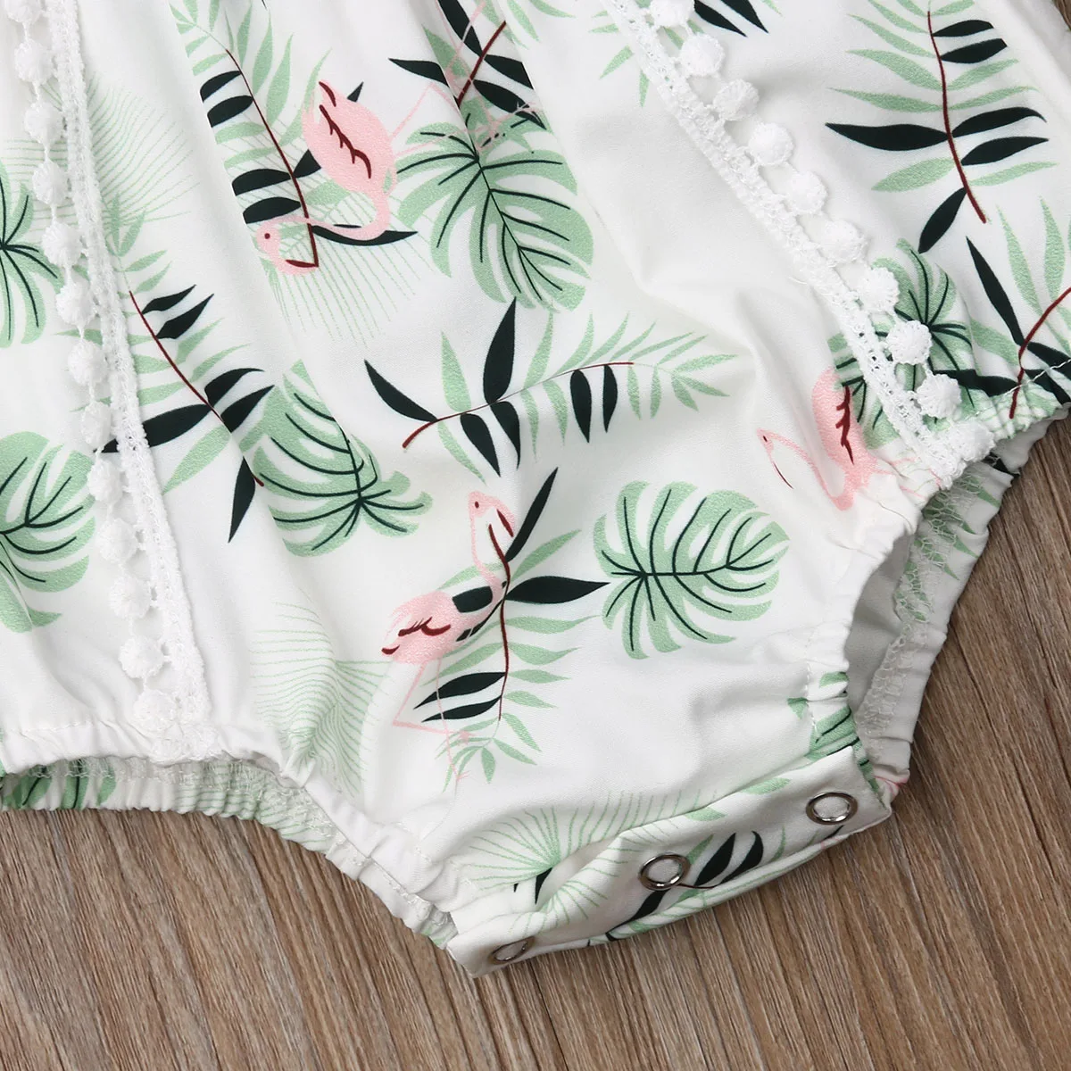 Милые Боди с фламинго для новорожденных девочек и мальчиков повязка на голову