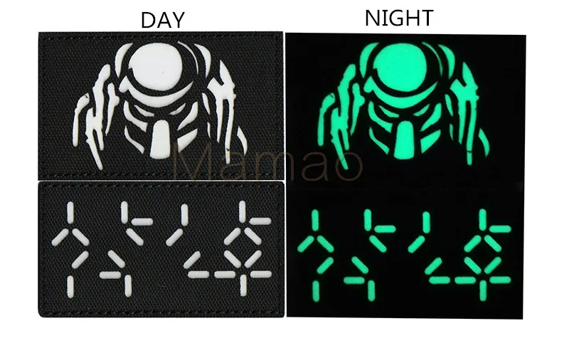 Набор из 2 предметов светящиеся темные Светоотражающие инфракрасные нашивки