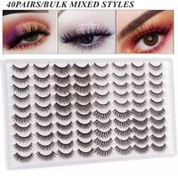 3d mink lashes pack 9132040 pairs messy fluffy long faux cils packaging wholesale in bulkmix dramatic natrual mink eyelashes