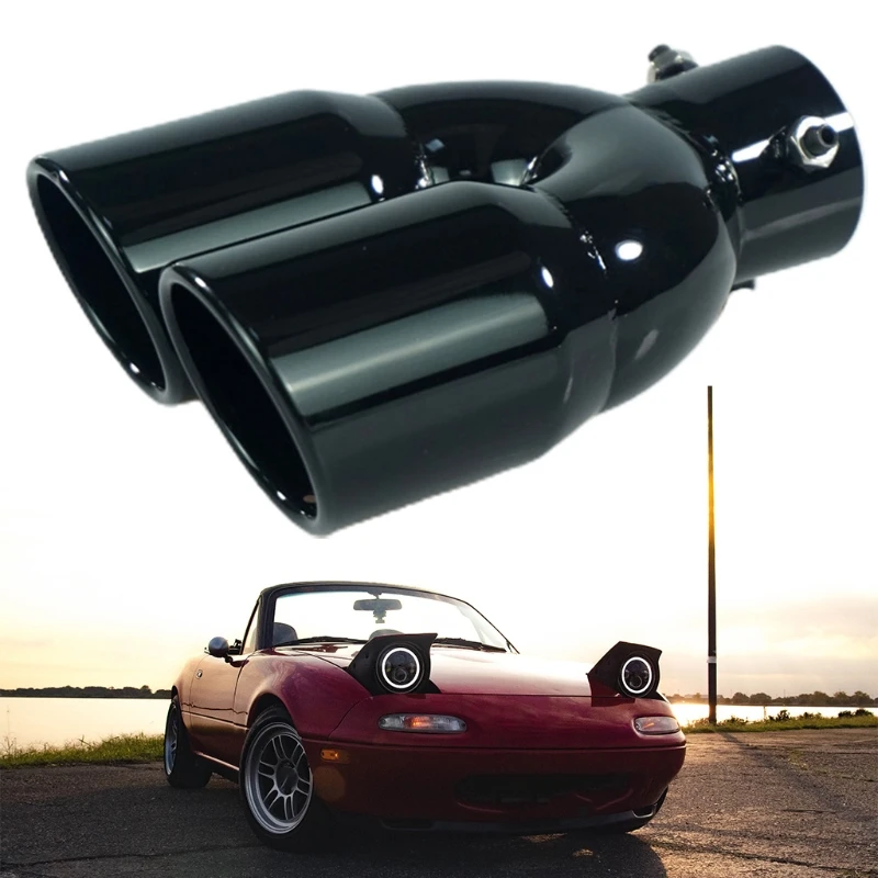 Универсальный автомобильный шумоподавитель из нержавеющей стали двойной задний