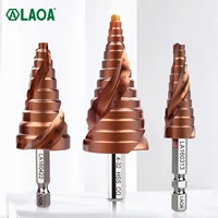 laoa pagoda drill bit hole opener punching steel super hard reaming tapered metal multifunctional stainless steel step drill