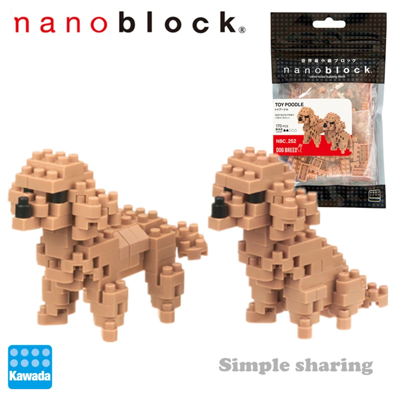 Kawada Nanoblock трость в пудель 170 шт. алмазные строительные блоки креативные игрушки