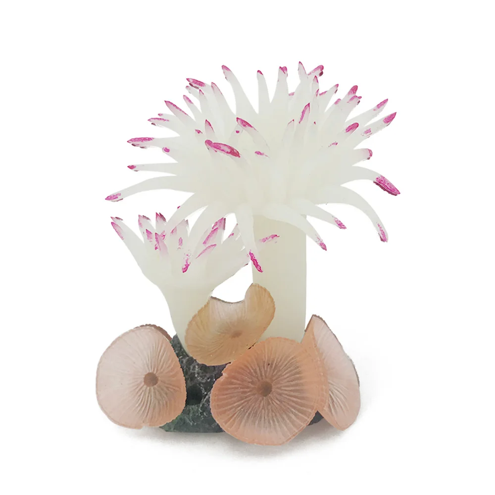 Силиконовый коралловый анемон украшение для аквариума Искусственный риф