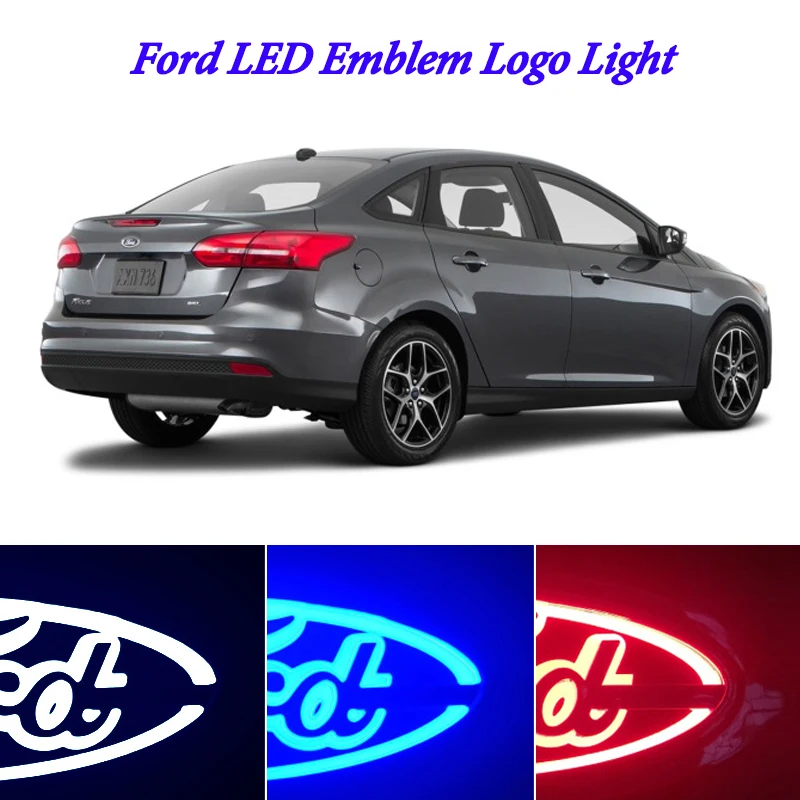 5D эмблема для автомобильного стайлинга Знак логотипа свет для Ford mondeo mk4 mondeo Фокус 2 mk4 Fusion focus mk1 mk2 СВЕТОДИОДНЫЙ ЭМБЛЕМА/Бейдж/логотип света
