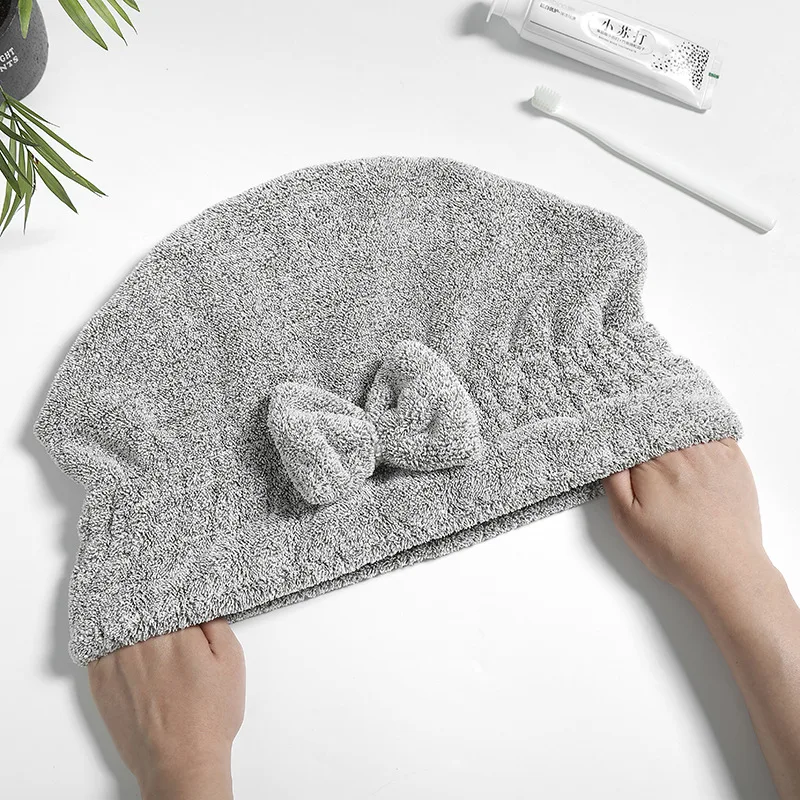 Угольное бамбуковое волокно для сушки волос Головные уборы шапочка полотенце