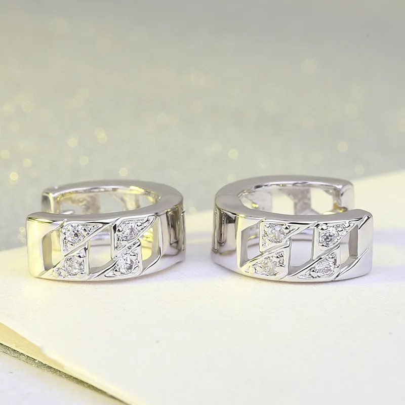 Женские свадебные ювелирные изделия из фианита серьги розового золота с