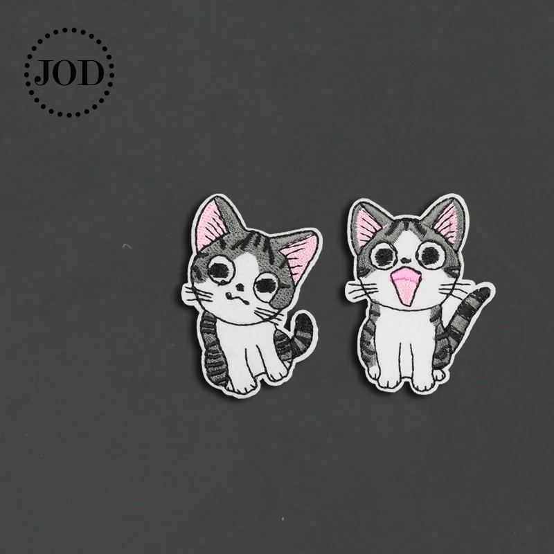 5 шт. утюжок на котенка детские вышитые нашивки для одежды в полоску аппликация