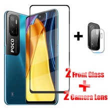 Full Cover Glass on Poco M3 Pro 5G Tempered Glass For Xiaomi Poco M3 Pro X3 NFC F3 Screen Protector Poco M3 Pro 5G Camera Glass