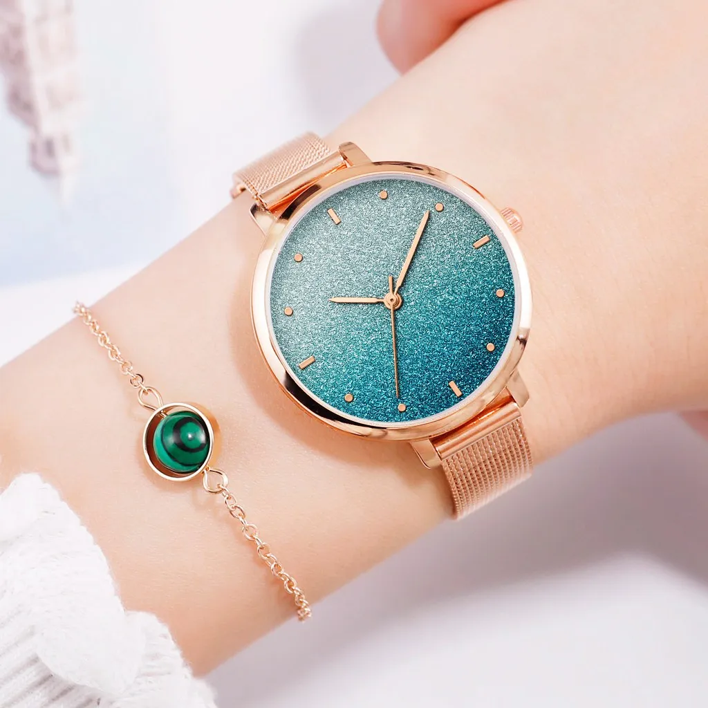 Прямая доставка женские роскошные модные часы с сеткой Relogio Feminino для женщин Reloj