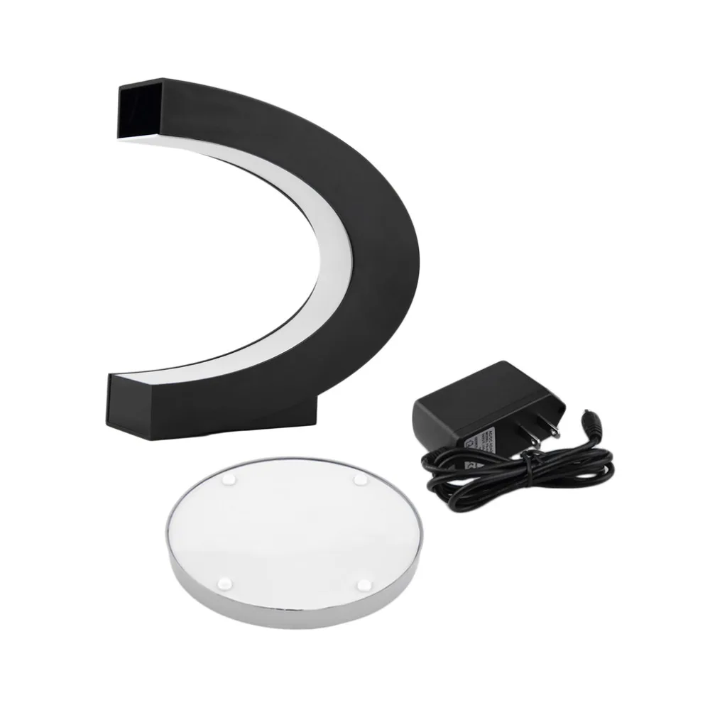 C-образный электронный плавающий Магнитный левитационный шар фоторамка синий