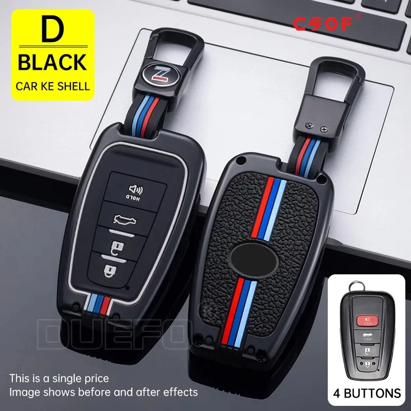 

Car Key Case For Toyota Prius Camry Corolla C-HR CHR RAV4 Prado Izoa Levin Avalon 2018 2019 2020 2021 2022 Zinc Shell Cover