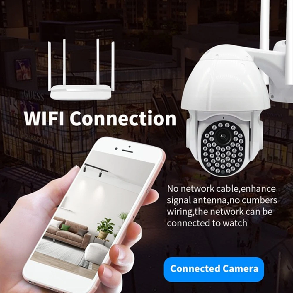 IP66 Wifi камера автоматическое отслеживание двухстороннее аудио Обнаружение