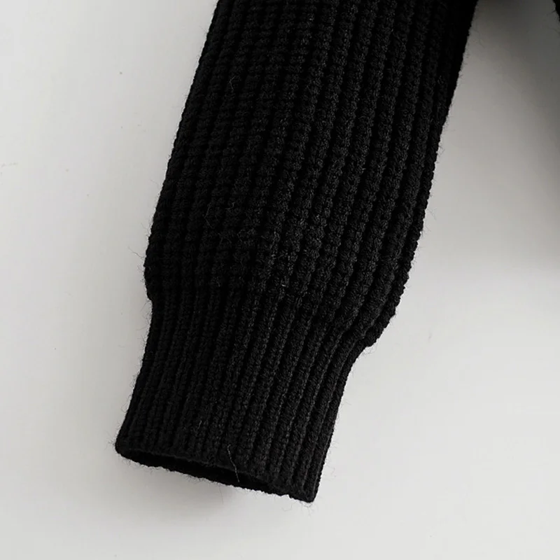 ZOEPO женские свитера с круглым вырезом и жемчугом модный Одноцветный Каскадный