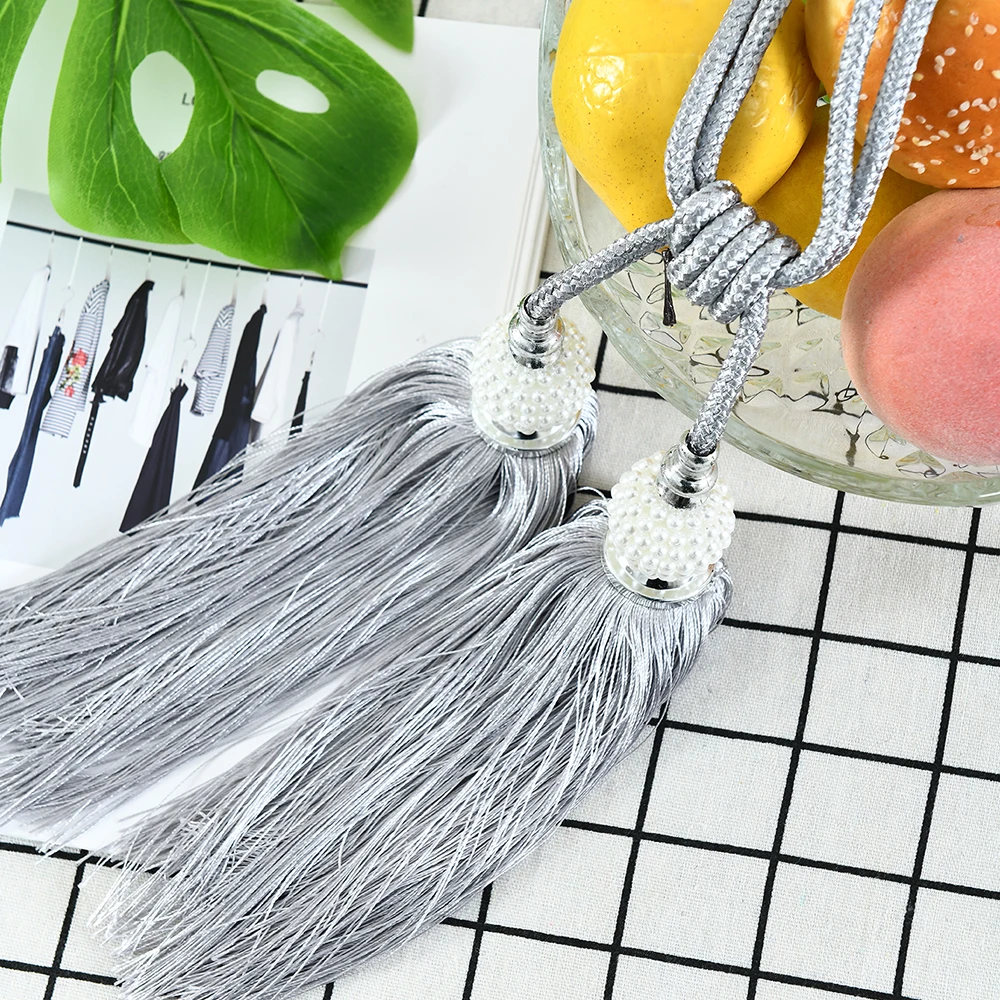 Завязки для штор с кисточками завязки жемчужинами и шариками декоративные