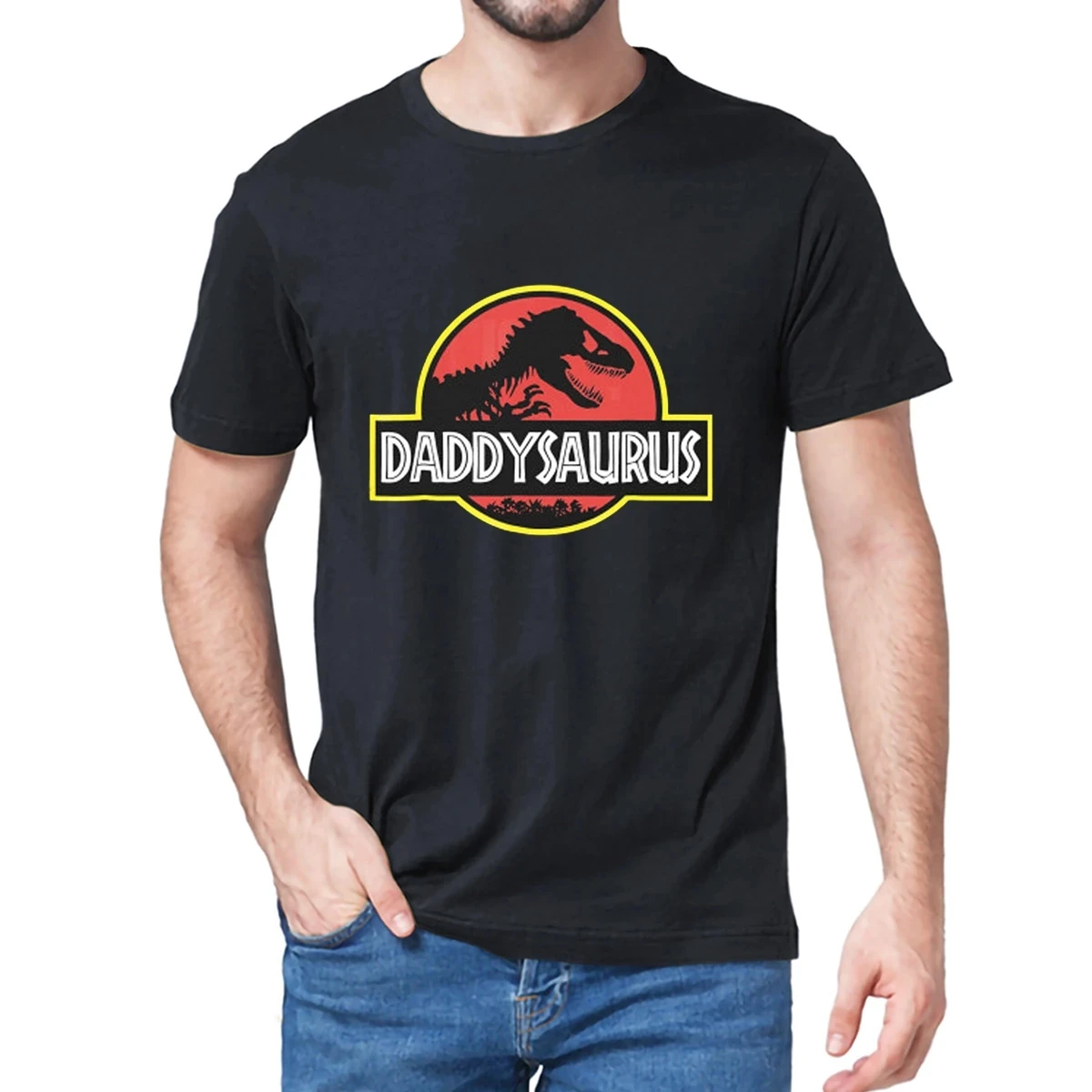 

Dinosaur Dad Lizard Gift T-shirt Top Men's 100% Cotton T-shirt Fashion Casual T-shirt Harajuku Print Short Sleeve T-shirt