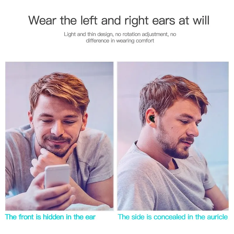 Компактные Bluetooth-наушники беспроводные невидимые наушники-вкладыши гарнитура со
