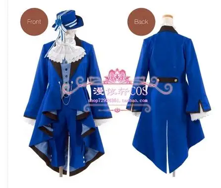 

Black Butler Ciel Phantomhive Cosplay Costume Full Set Birthday Dress unisex Custom Made Free Shipping