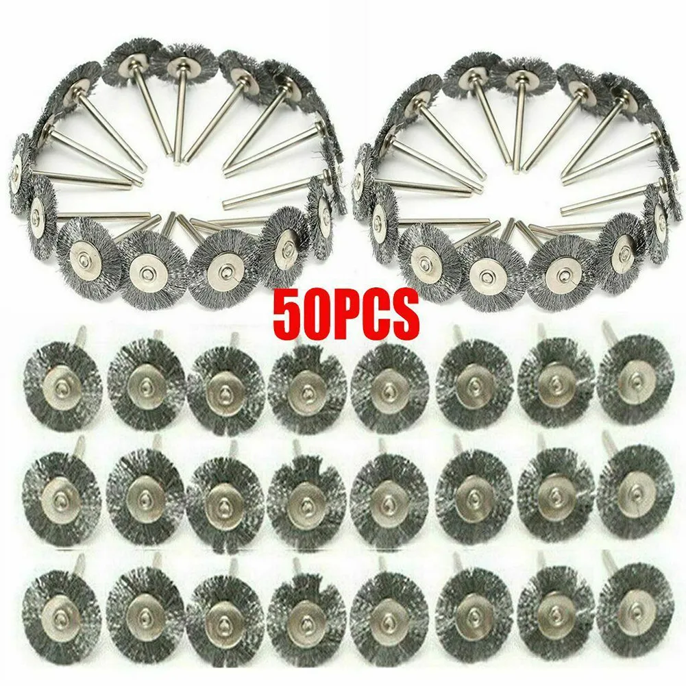 

3mm / 0.12inch Diameter Wire Brushes 50* 50pcs Flat Shape Stainless Steel