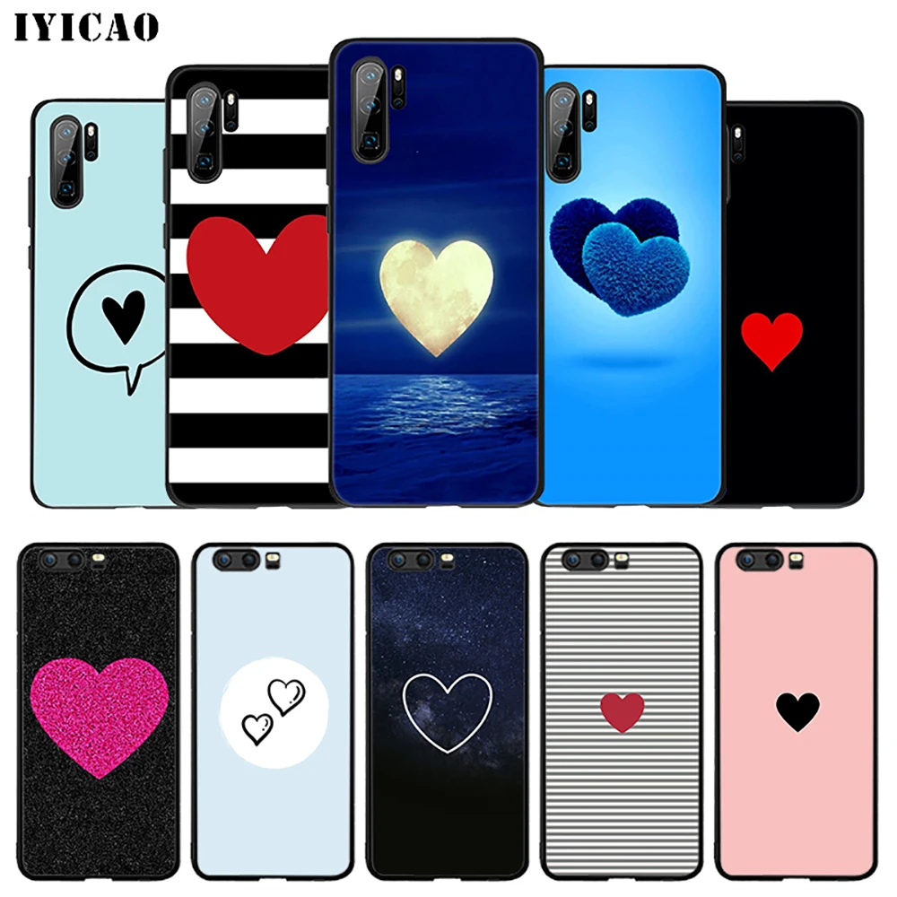 Мягкий чехол IYICAO Heart Red Lover для huawei mate 30 20 10 lite Pro Y6 Y7 Y9 Prime 2018 &amp Nova 3i 3 2 4 2i 5i - купить по