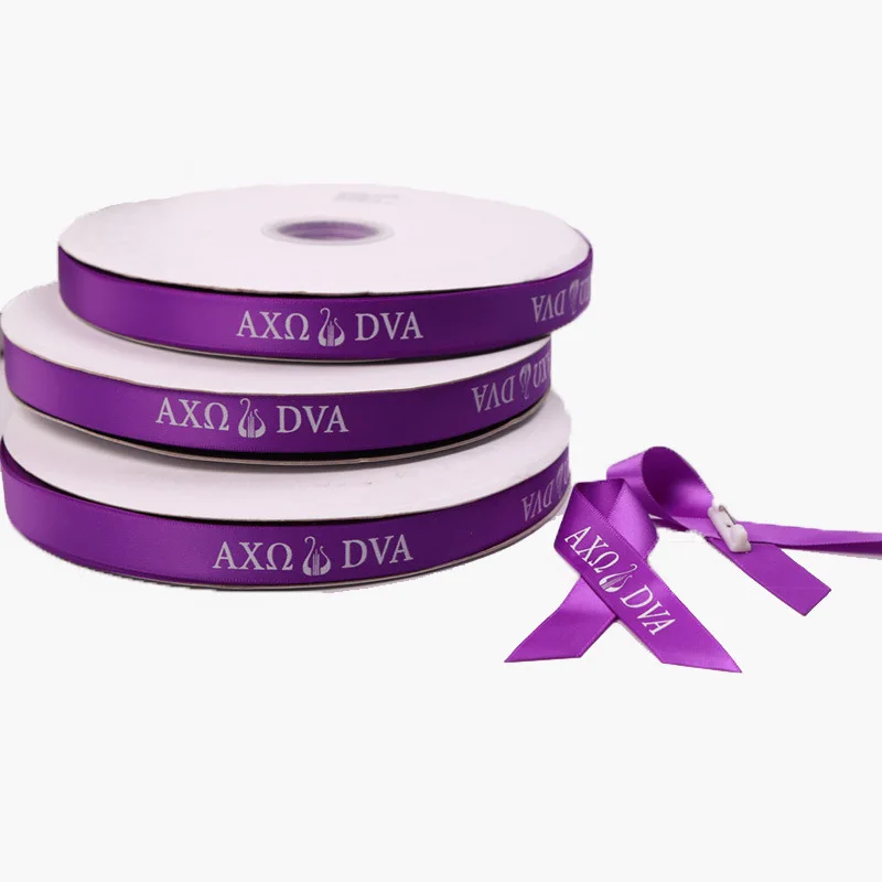 Двусторонняя лента из полиэстера с напечатанными буквами корсажная бантом