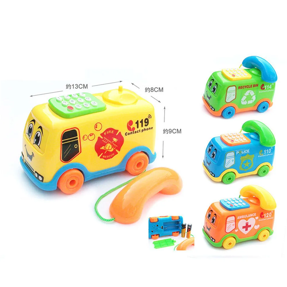 

Baby Toys Music Cartoon Bus Phone Gift Educational Toys For Children