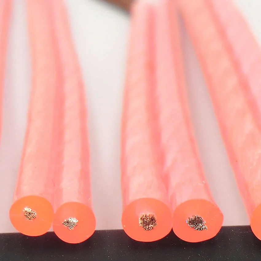 Кабель для динамика из бескислородной меди 5 м прозрачный розовый аудиопровод (RVB