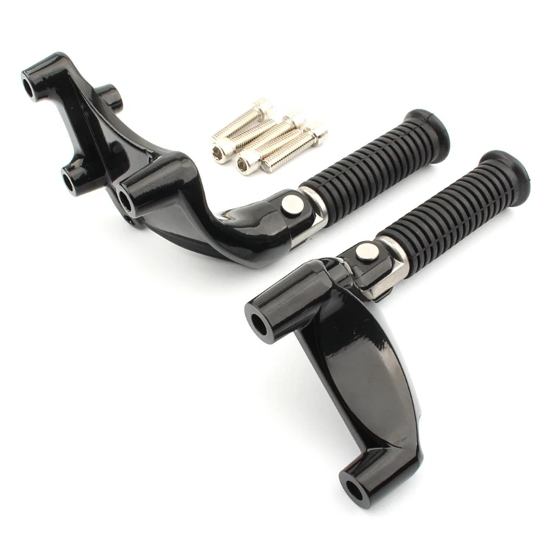 

Motorcycle Black Rear Passenger Foot Pedal Mount Bracket Foot Pegs Footpegs for Sportster XL883 1200 2014-2020
