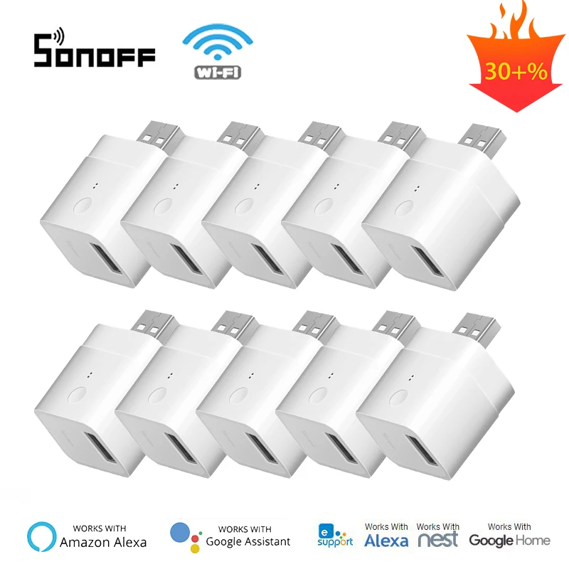 

Умный выключатель SONOFF с поддержкой Wi-Fi, 5 В, 1-30 шт.