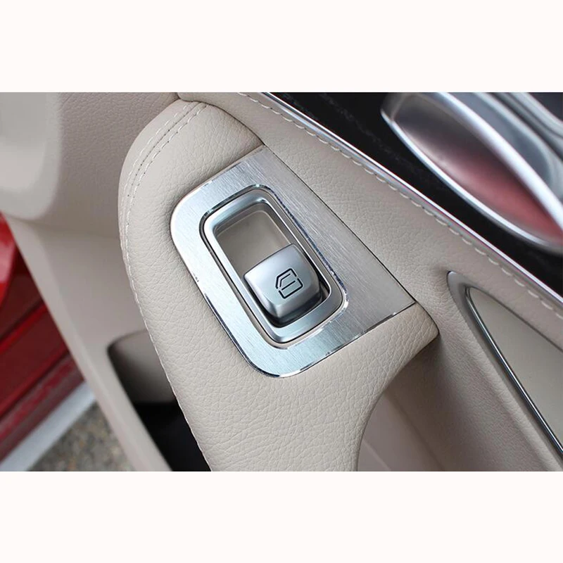 

Car Styling ABS Decal Car Window Lift Button Switch Panel Cover Trim Sticker For Mercedes Benz C Class W205 GLC X253 2016 2017