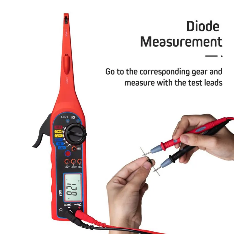 Автомобильный тестер цепи мультиметр с цифровым дисплеем для обнаружения