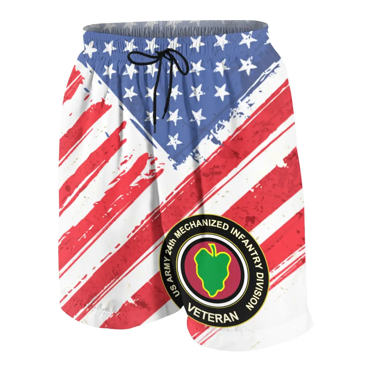 

US Army Veteran 24th Mechnized Infantry Division Youngsters Shorts Joggers Quick-dry Cool Short Pants Casual Beach Sweatpants