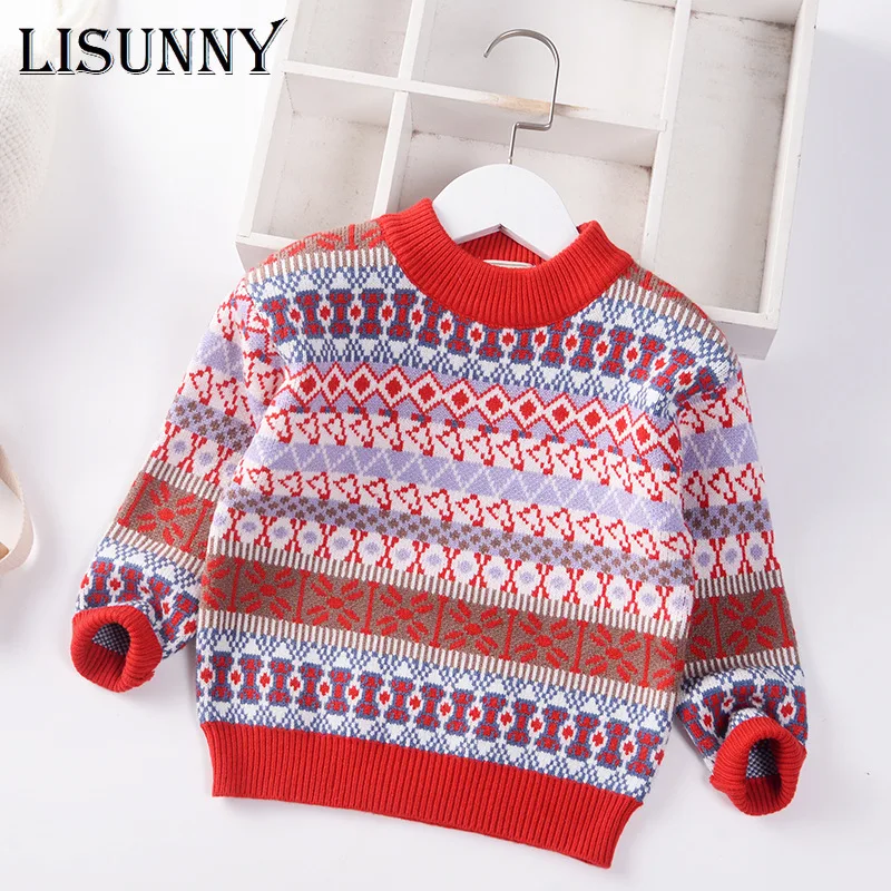 

Детский свитер, пуловер для мальчиков и девочек с круглым вырезом, Осень-зима 2021, детская одежда в английском стиле, детские свитеры, джемпер...