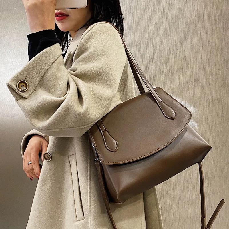 

Вместительная женская сумка, новинка 2021, модная сумка-мессенджер через плечо, осенне-зимняя просторная Сумка-тоут