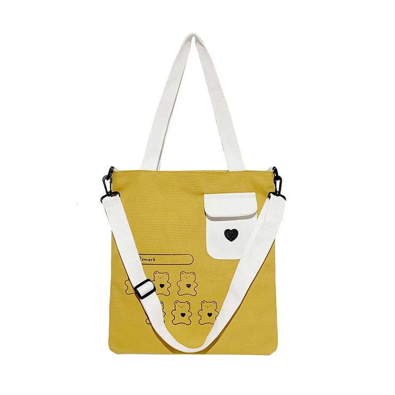 

Foreign Trade Large Capacity Canvas Bag 2021 New Female Bag Student Bag Korean Fashion One-shoulder Diagonal Bag