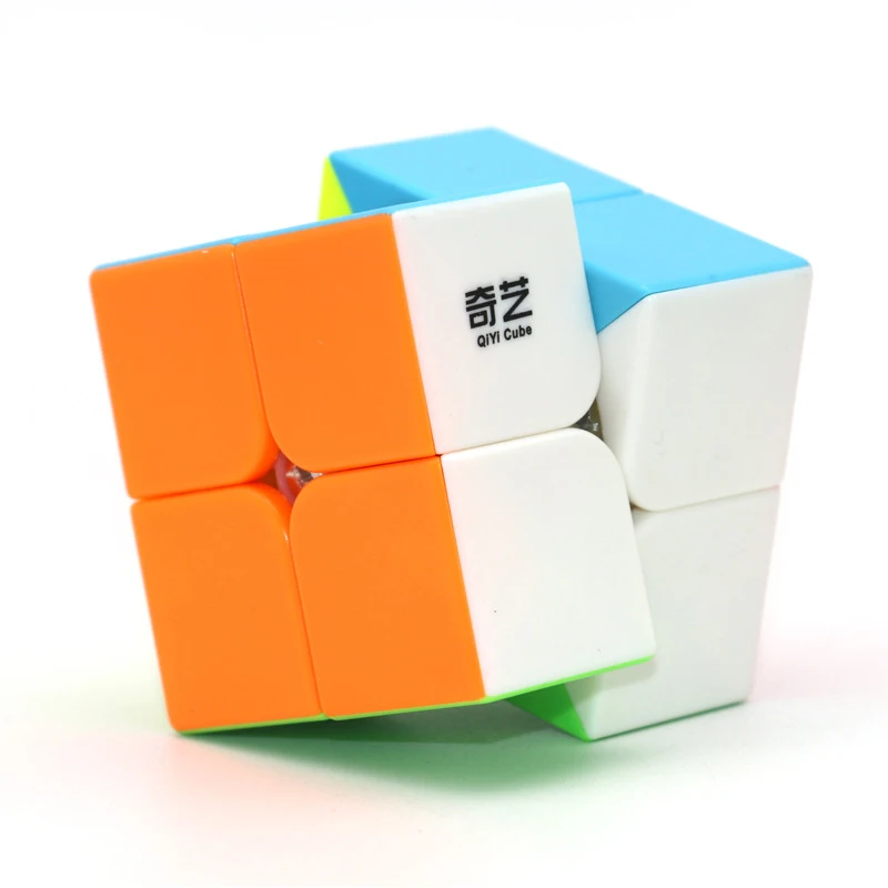 2x2with box Кубик 2x2 3x3x3 4x4x4 6 сторон скоростной кубик Магический кубик cubo magico пластиковый обучающий пазл твист игра подарок игрушки для детей - Цвет: 2x2with box