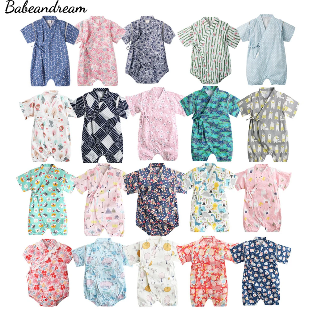 Кимоно для детей 0 24 мес. детская одежда в японском стиле комбинезон девочек халат