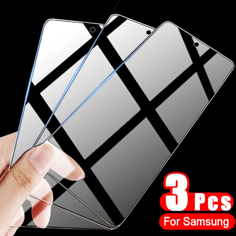 

3Pcs Tempered Glass For Samsung Galaxy A50 A51 A70 A71 A30S A50S A9 A7 2018 Screen Protector Glass For Samsung M51 M20 M30S Film