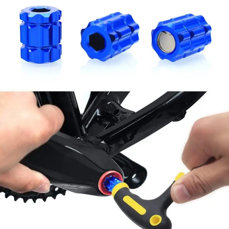 

1PC Bike Integrated Arm Crank Cap Installation Tool Bicycle Aluminium Alloy Tensioning Bolt Crankset Remover