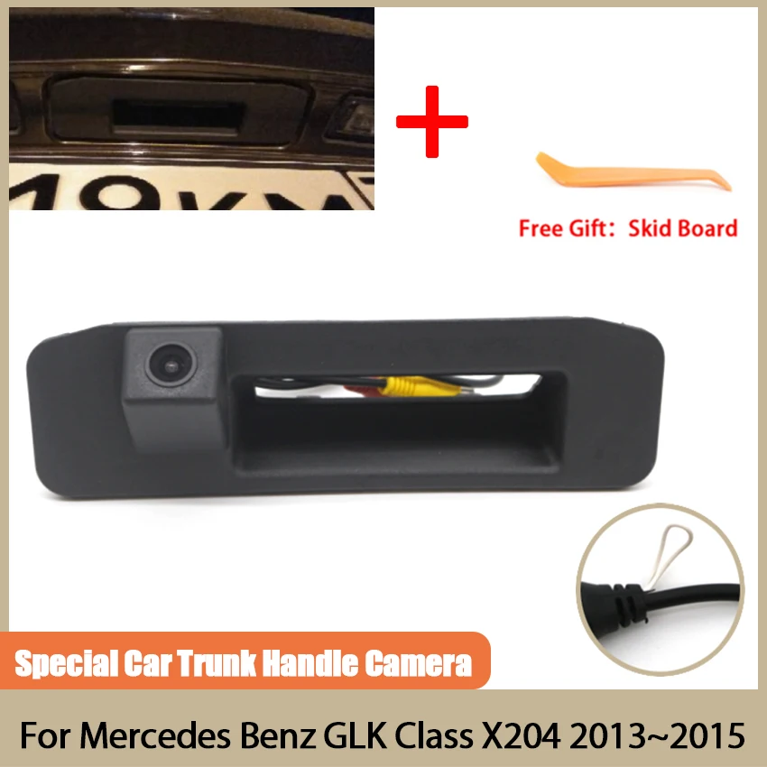 Car Trunk Handle Rear View Camera For Mercedes Benz GLK Class X204 2013 2014 2015 CCD Full HD Night Vision Reverse Backup Camera