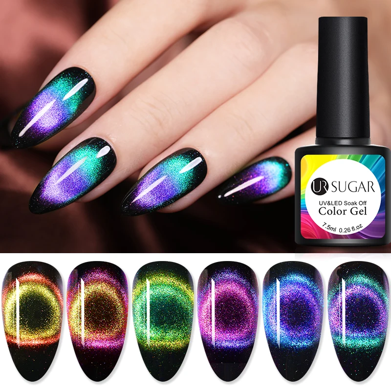 UR SUGAR 9D Хамелеон кошачий магнитный гель лак для ногтей отмачиваемый УФ