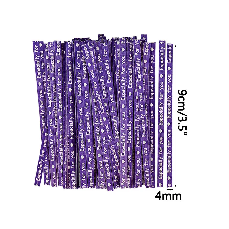 100 шт/упак 9 см Цветные завязки для конфет, тортов, украшений, леденцов, подарочной упаковки. Инструменты для вечеринок, особенно для вас.